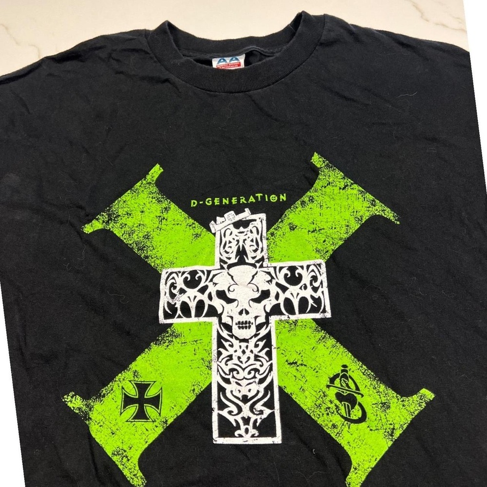 WWE D-Generation X T-Shirt Mens 2XL DX King of Kings Heartbreak Kid Black Green